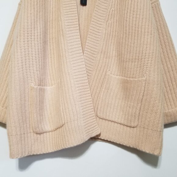 NWT 360 Cashmere Lizbeth 100% Cashmere Oversized Rib Knit Cardigan Shell $587 - Picture 9 of 15